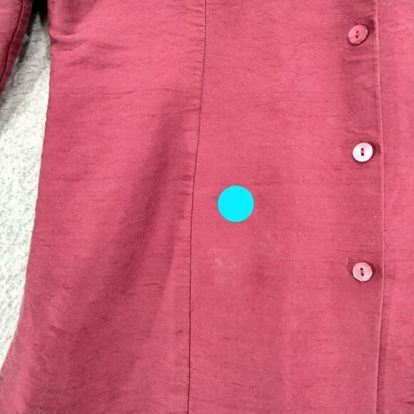 Karen Kane Lifestyle Pant Suit Set Size 4 Pant Size Small Blazer 100% Silk Red - Picture 3 of 16